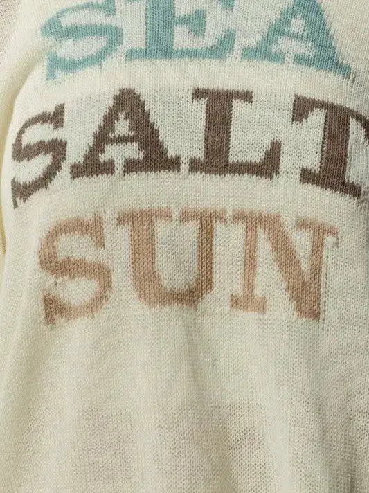 Sea Salt Sun Round Neck Long Sleeve Graphic Sweater