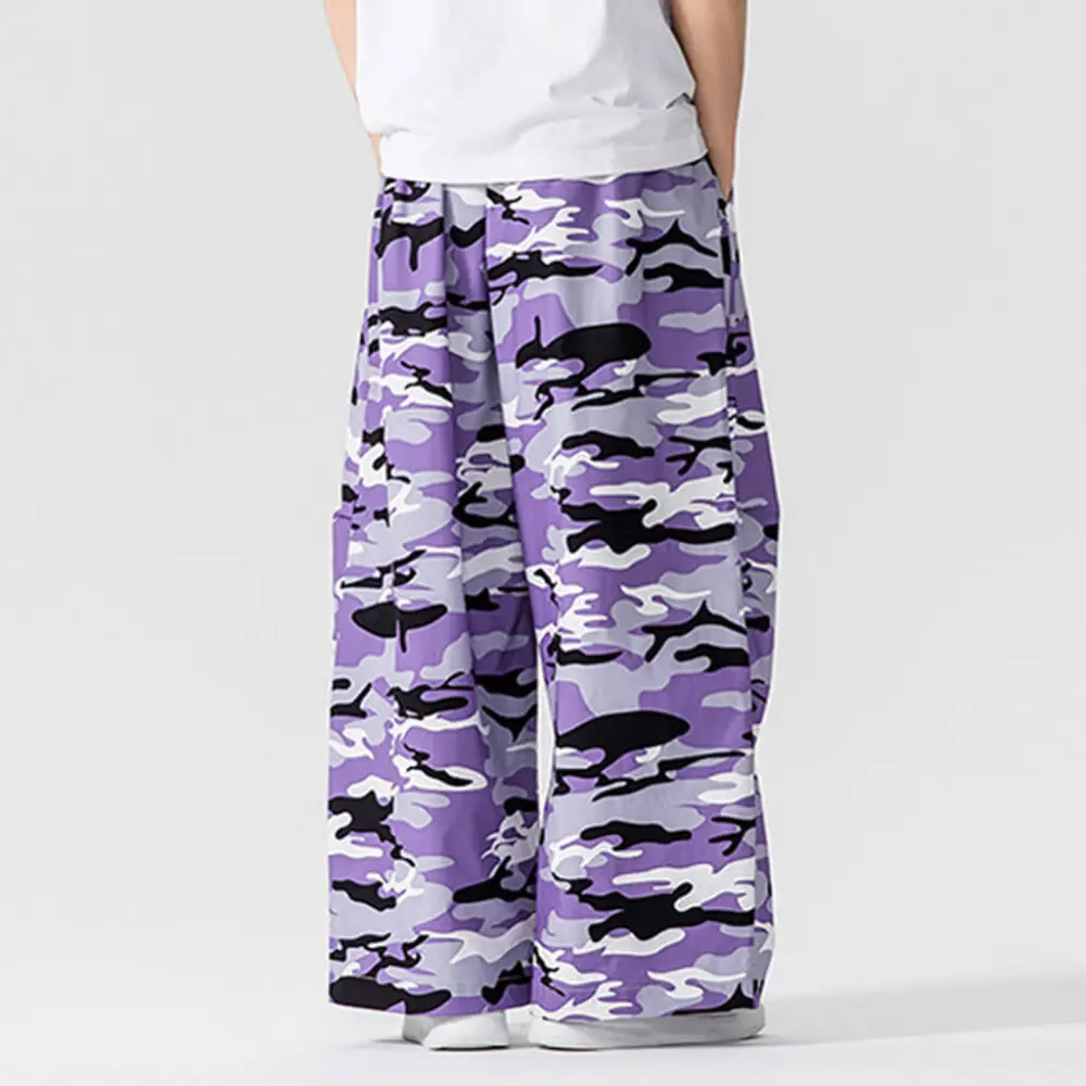 Patterned Wide Leg Pants