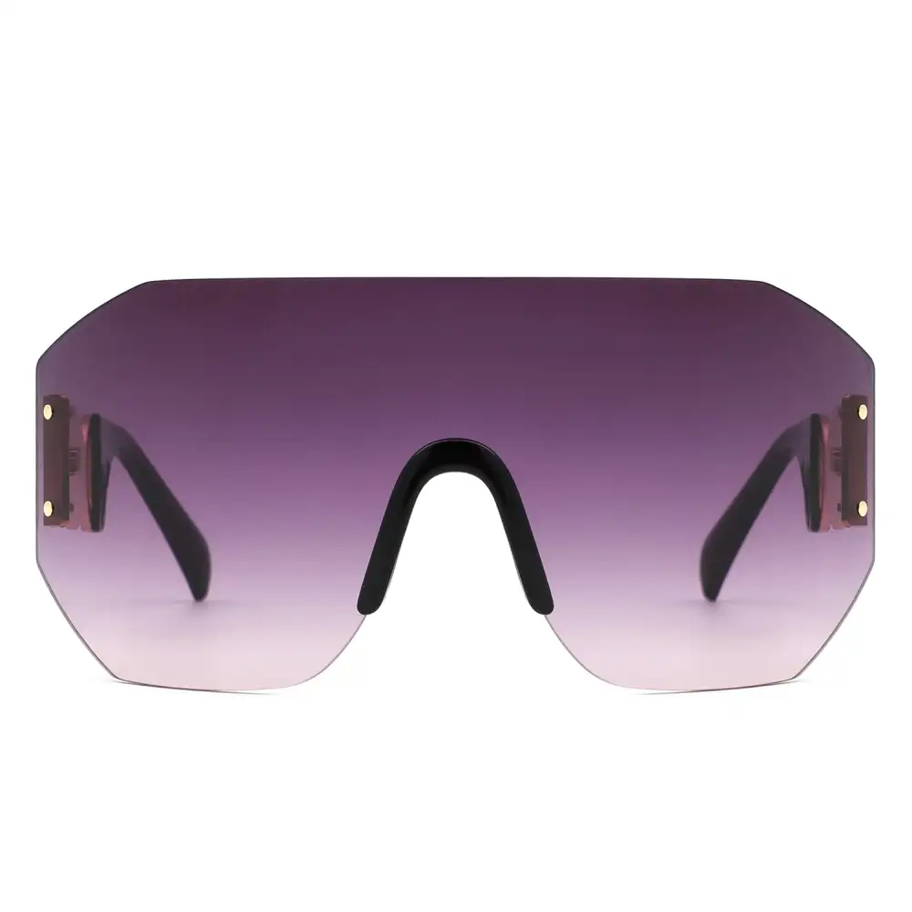 Square Rimless Frame Sunglasses
