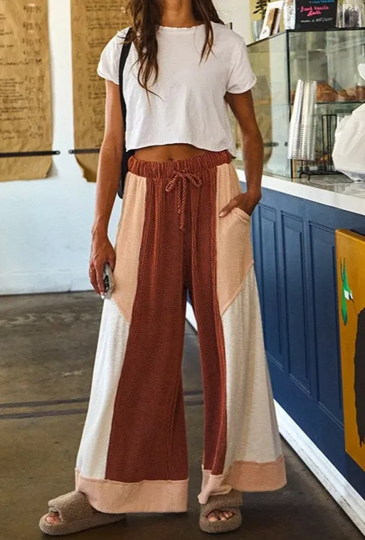 Modern Roomy Drawstring Wide Leg Casual Pants