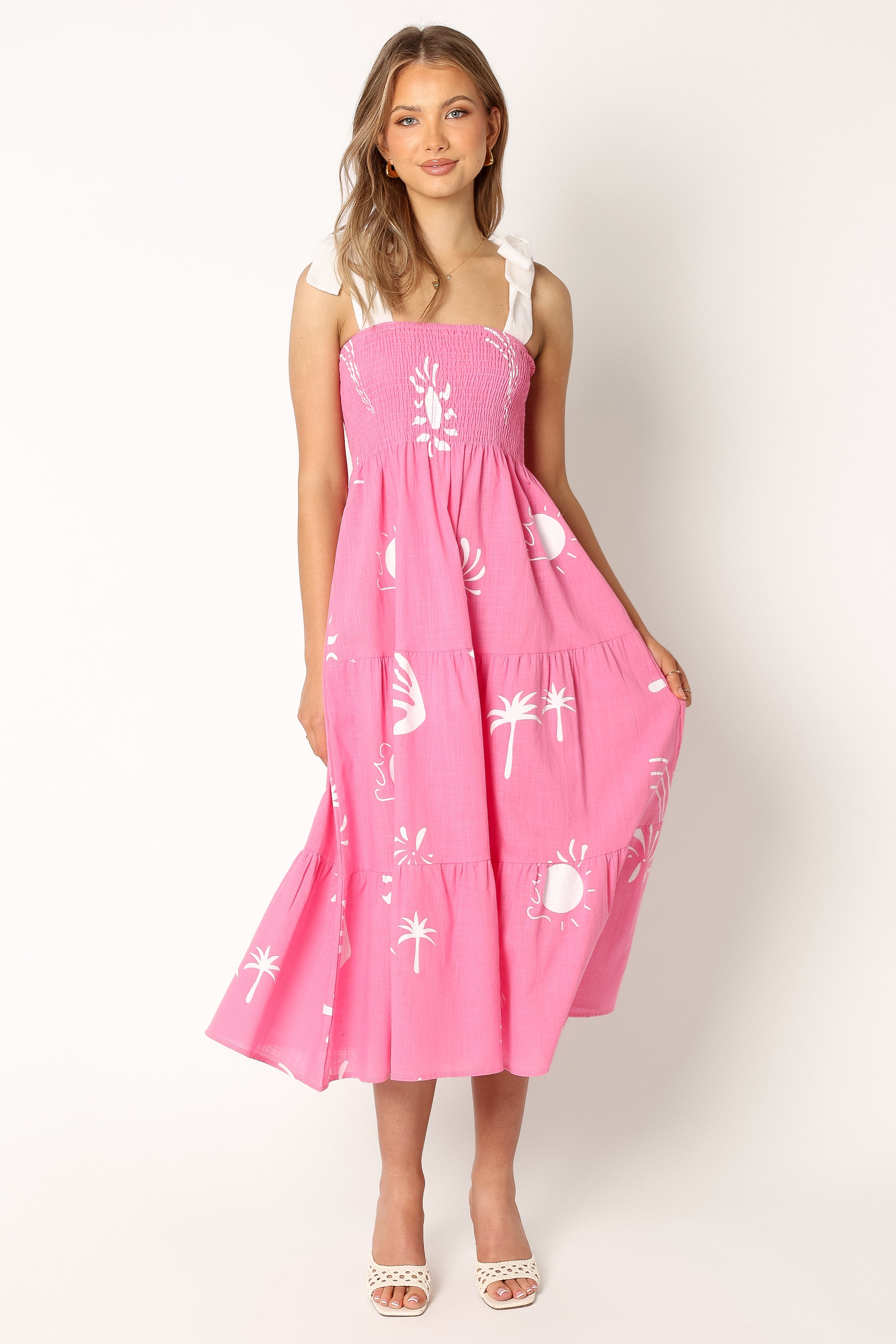 Sarelle Midi Dress - Hot Pink