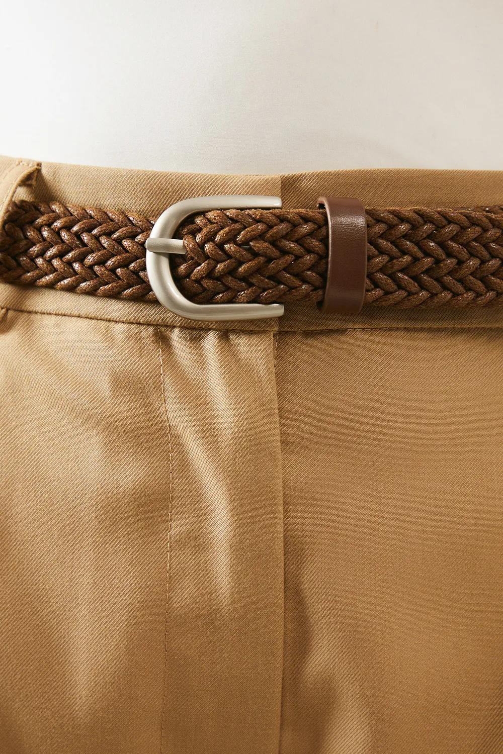 High Waist Twill Women'S Casual Shorts