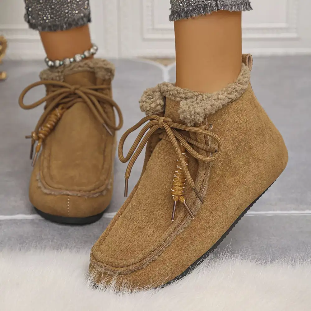 Refined Plush Lined Ankle Boots