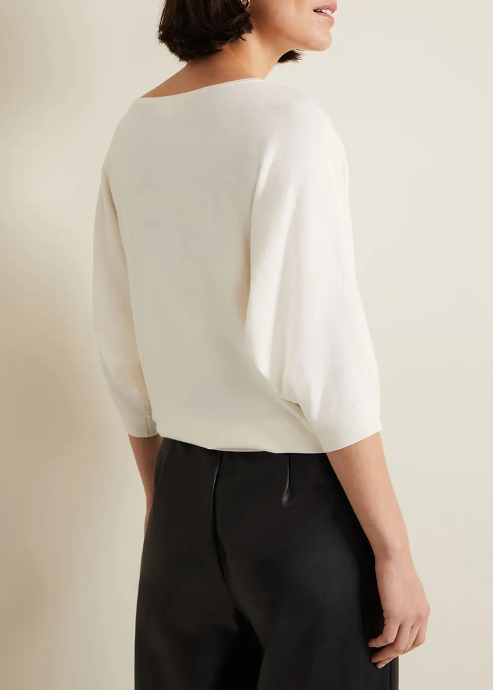 Simple Solid Color Round Neck Top