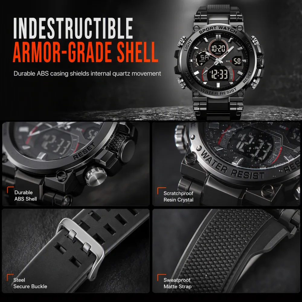 Multi-Function Dual-Movement Business Watch