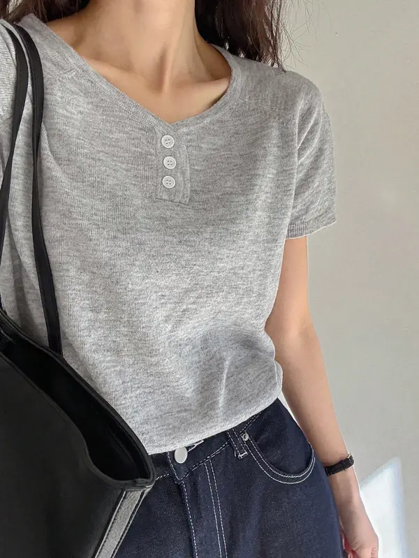 Half-Zip Knit Top