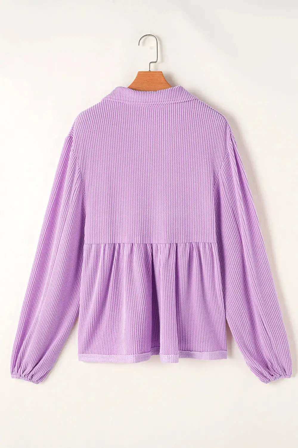 V-Neck Turn-down Collar Blouse