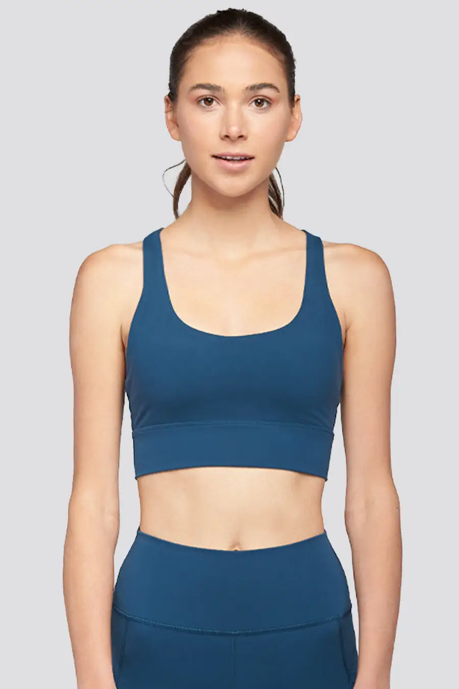 SoftLuxe Criss Cross Back Strap Sports Bra