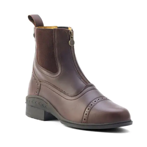 Elegant Zip Leather Paddock Boots