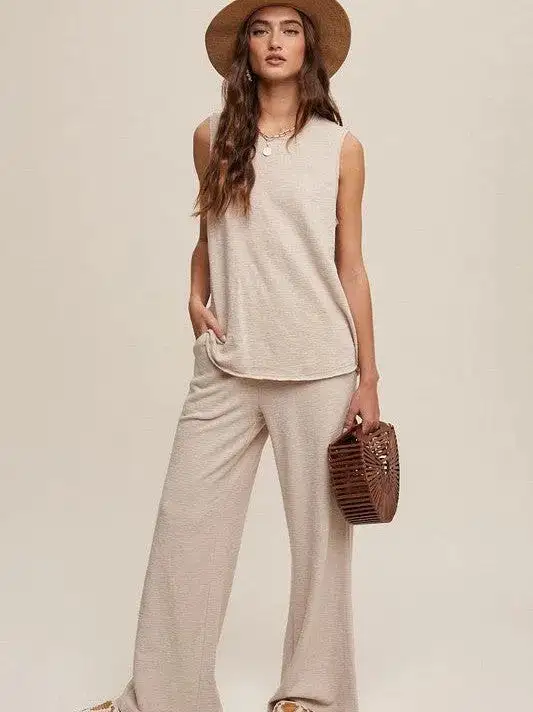 Living Softly, Dreaming Big Soft Knit Tank and Sweat Pant Set