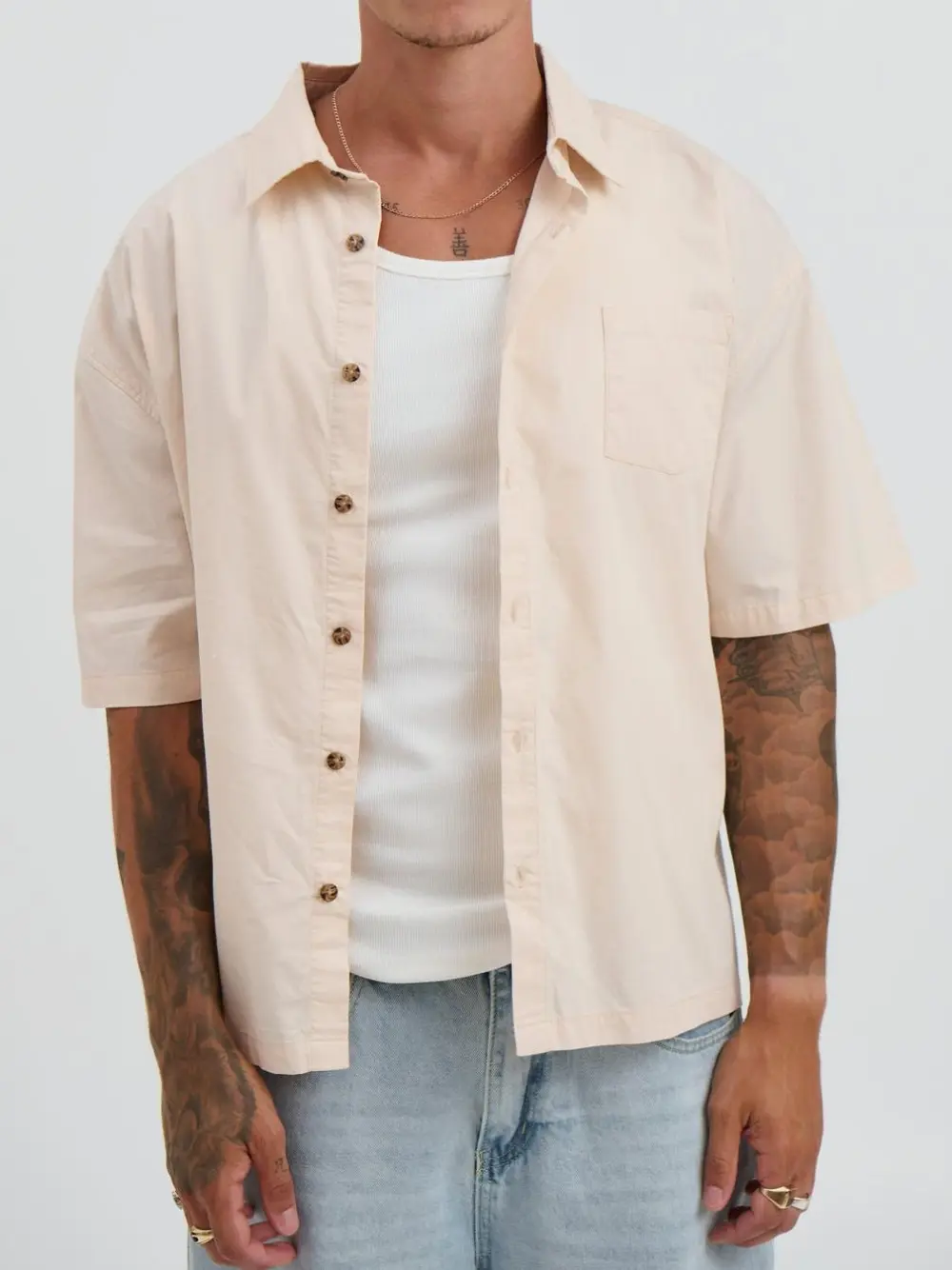Casual Soft And Comfortable Flesh Colour Shirt