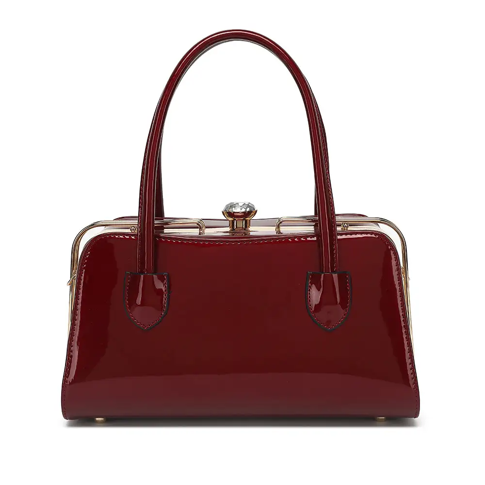 Everyday Patent Leather Satchel Bag