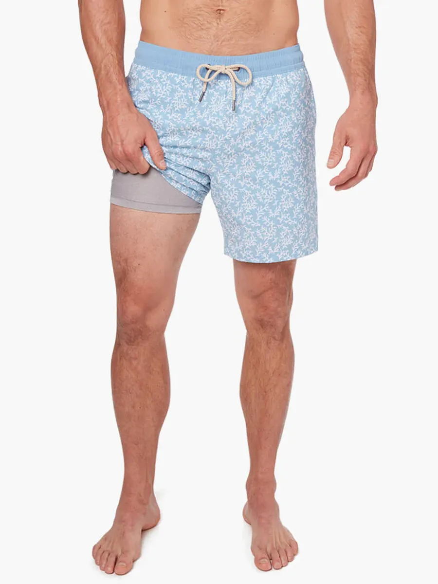 Men's Mist Seaweed Bayberry Trunk Beach Shorts