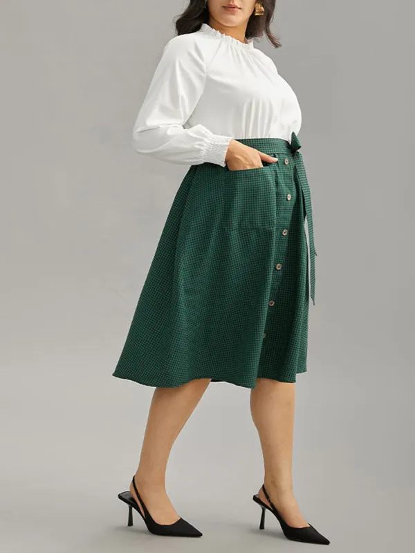 Elegant High-Class Waistline Shirtdress