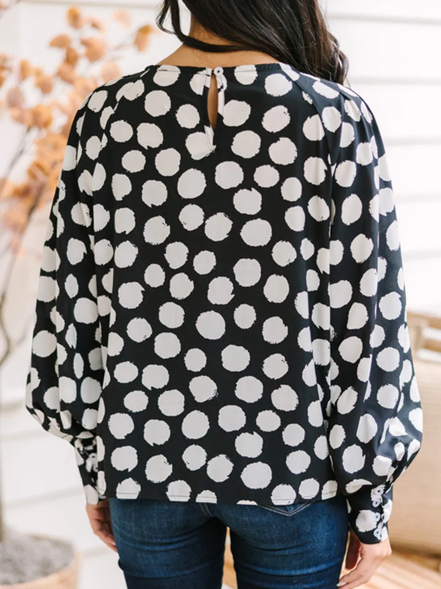 Black Polka Dot Blouse