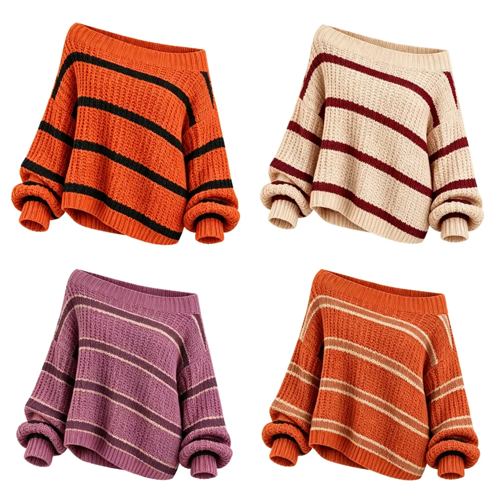 Casual Relaxed Knit Pullover Sweater