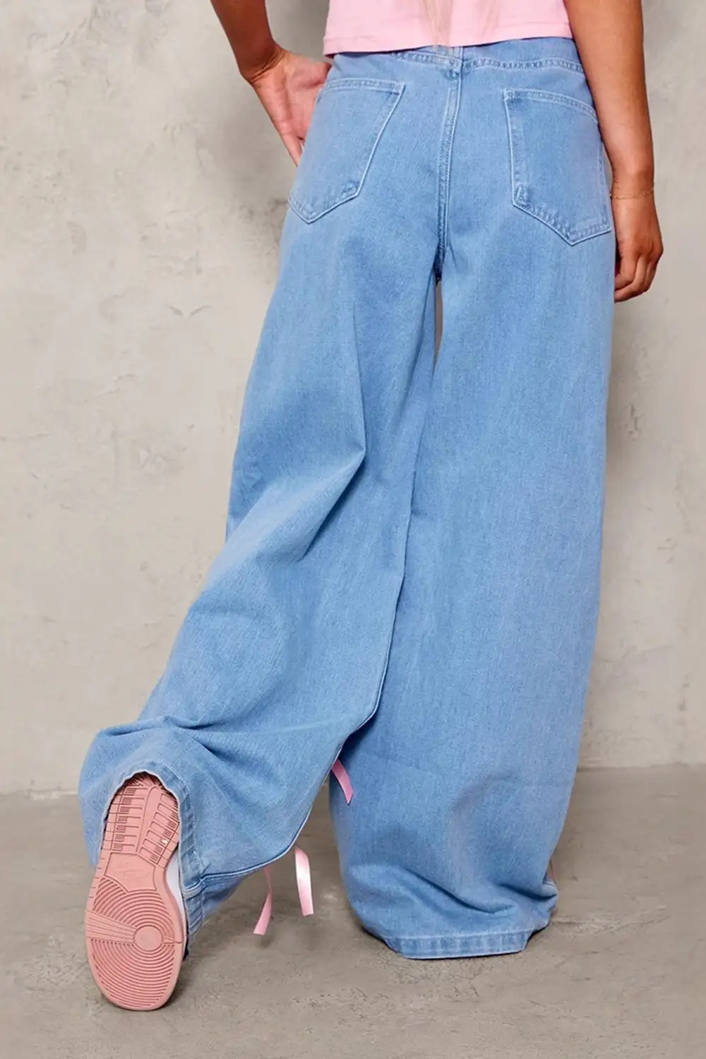 Bow Detail High Rise Jeans