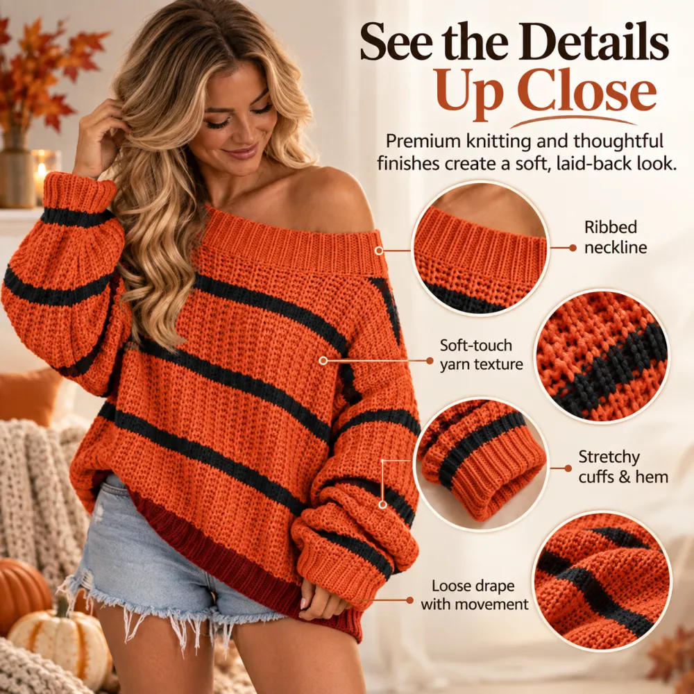 Casual Relaxed Knit Pullover Sweater