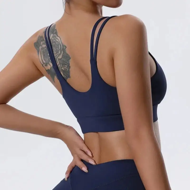 Convertible-Strap V-Neck Sports Bra