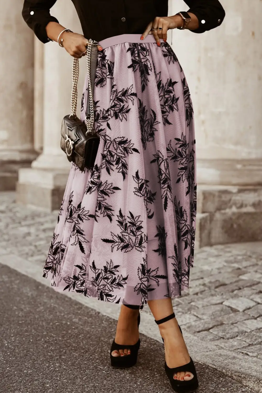Chic Maxi Floral High Waist Skirt