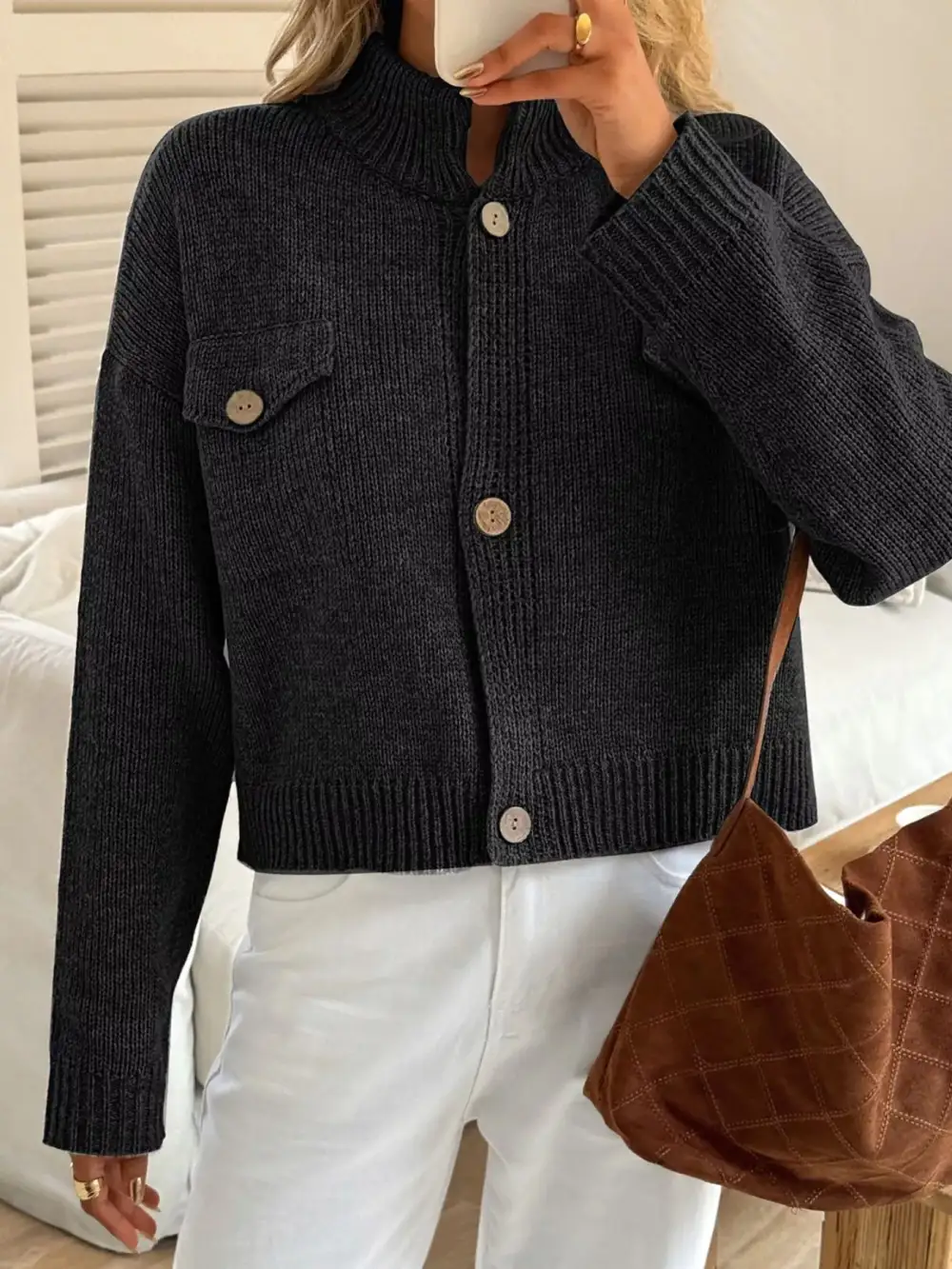 Everyday Button Down Knit Cardigan