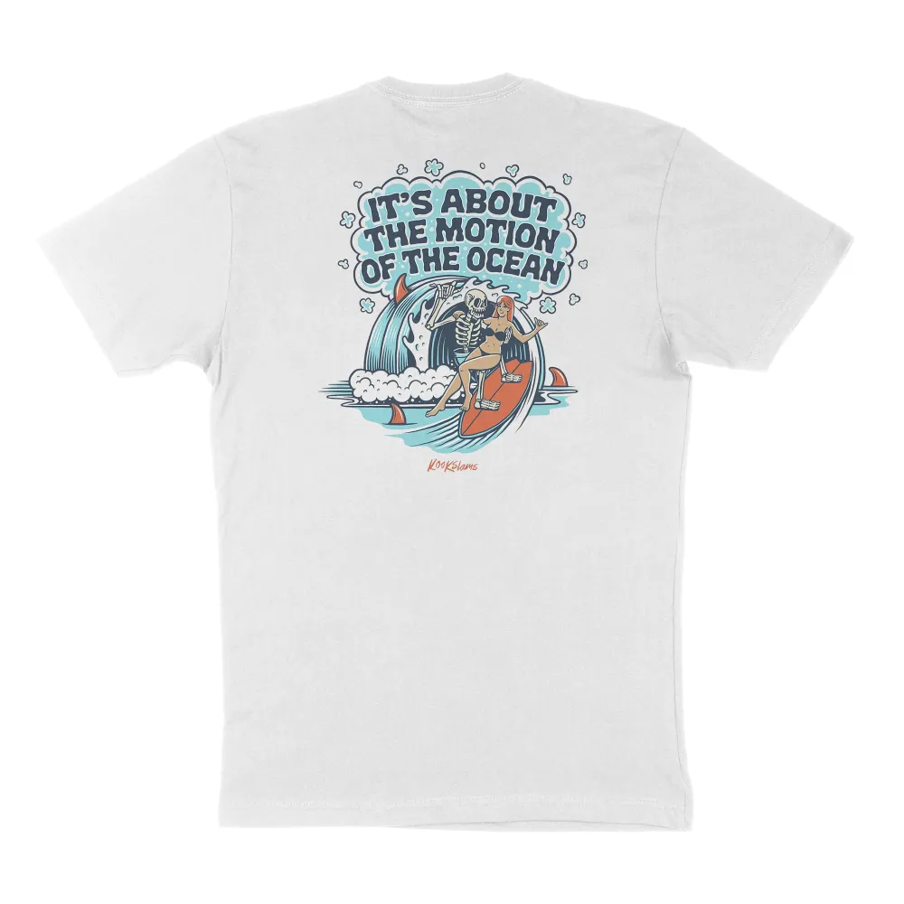 Pure Cotton Round-Neck Ocean Sports T-Shirt