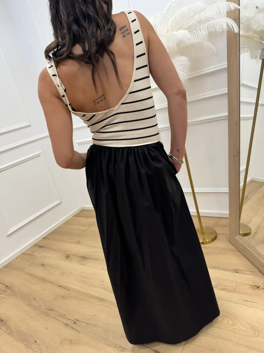 Pleated Maxi Cotton Skirt