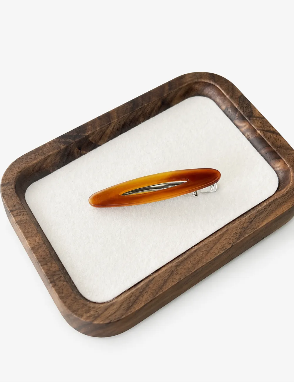 Elongated Slim Shape Marbled Hair Clip