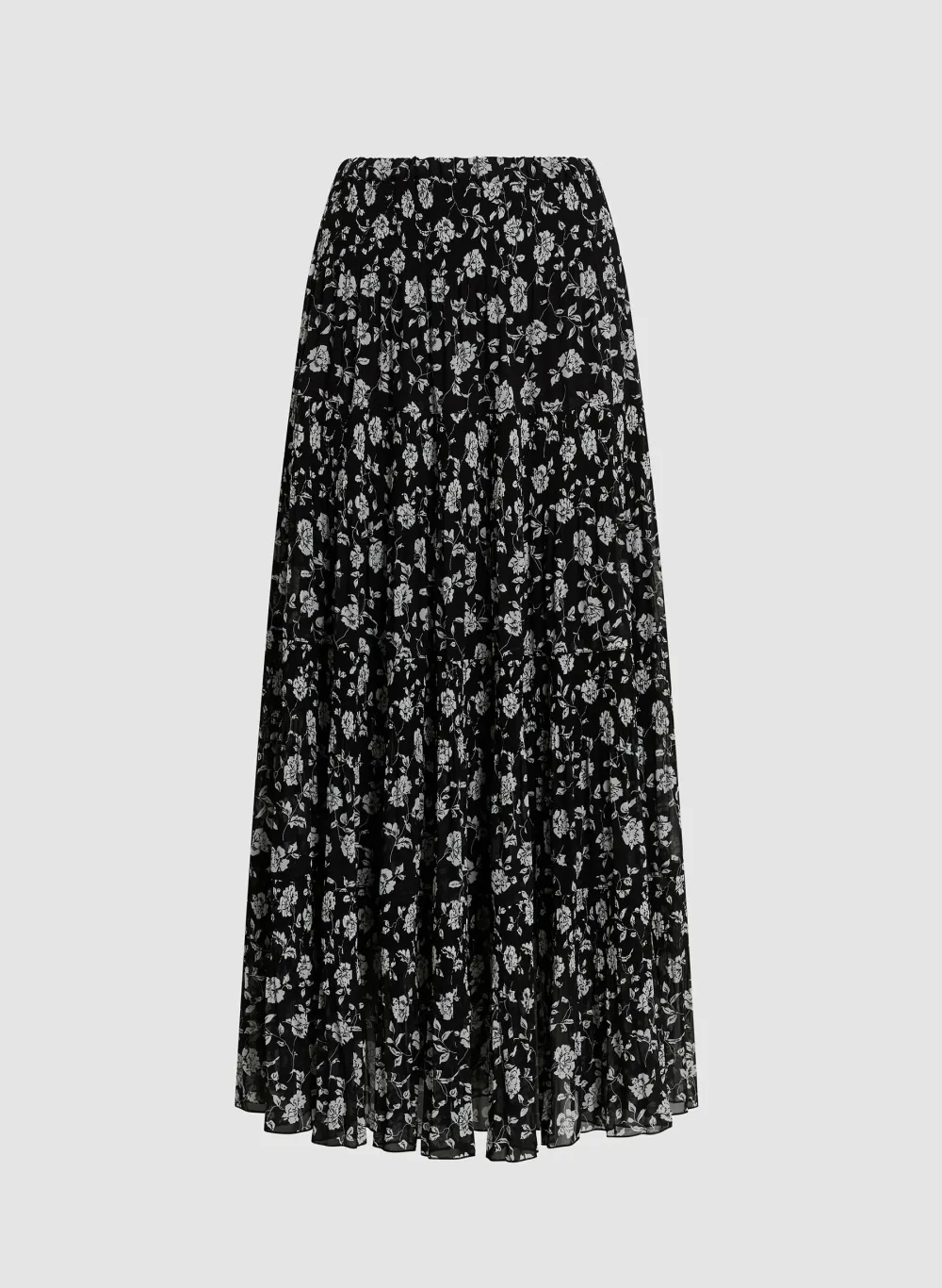 Floral Print Flowy A-Line Skirt