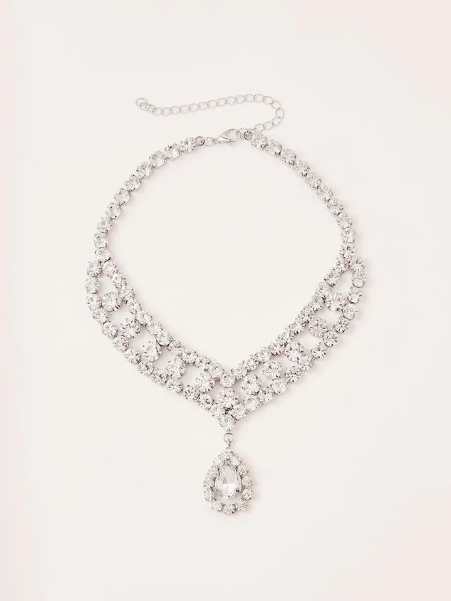 Elegant Full Diamond Luxury Necklace Choker Fashion Party Female Jewelry