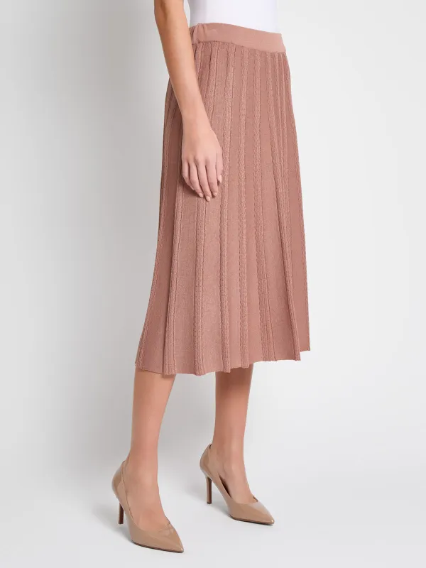 Solid Color Mid Length Skirt