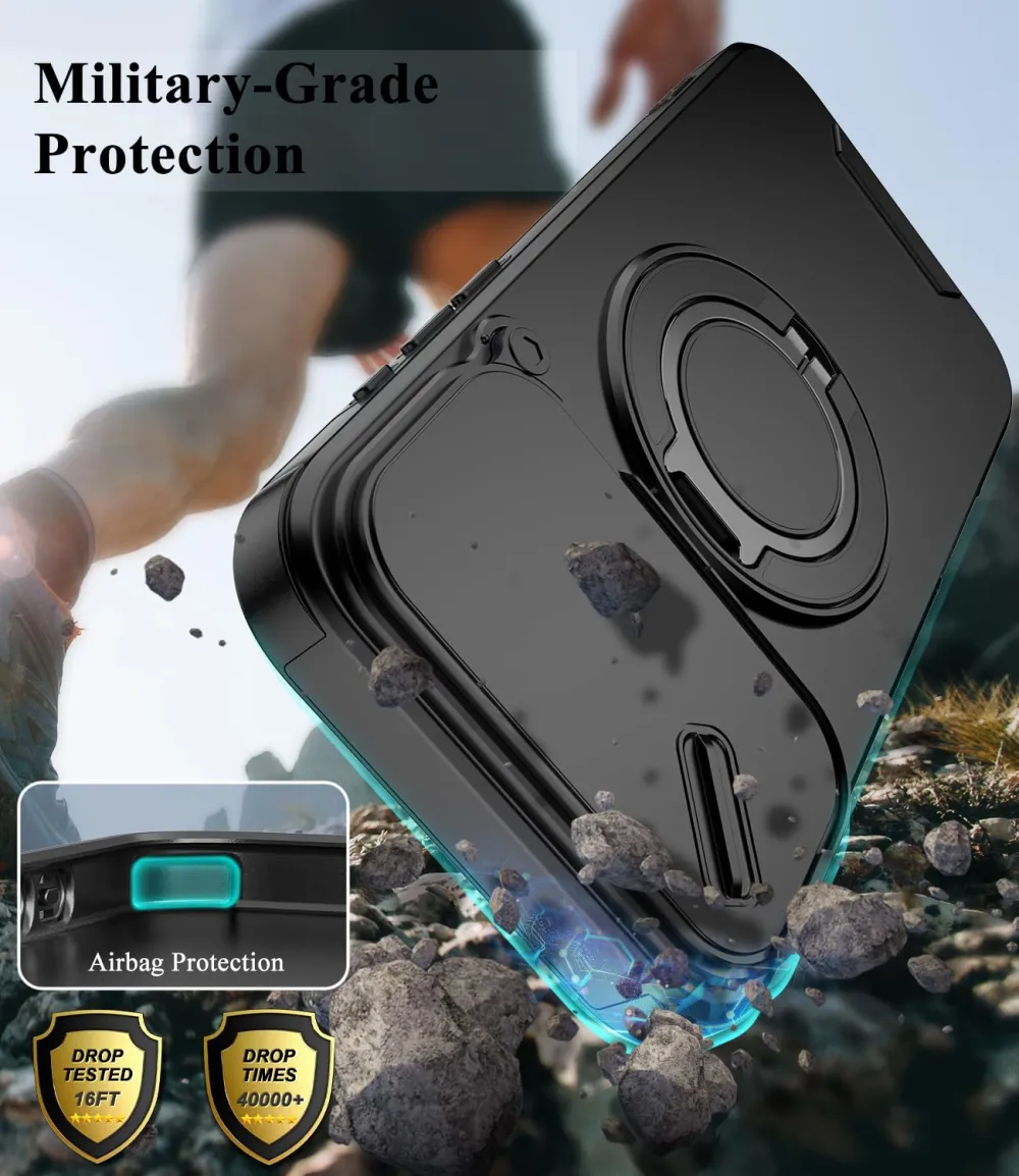 For iPhone 18 Pro Max LINK Phone Case Apple 15 Pro Sliding Window Stand Shockproof Protective Cover