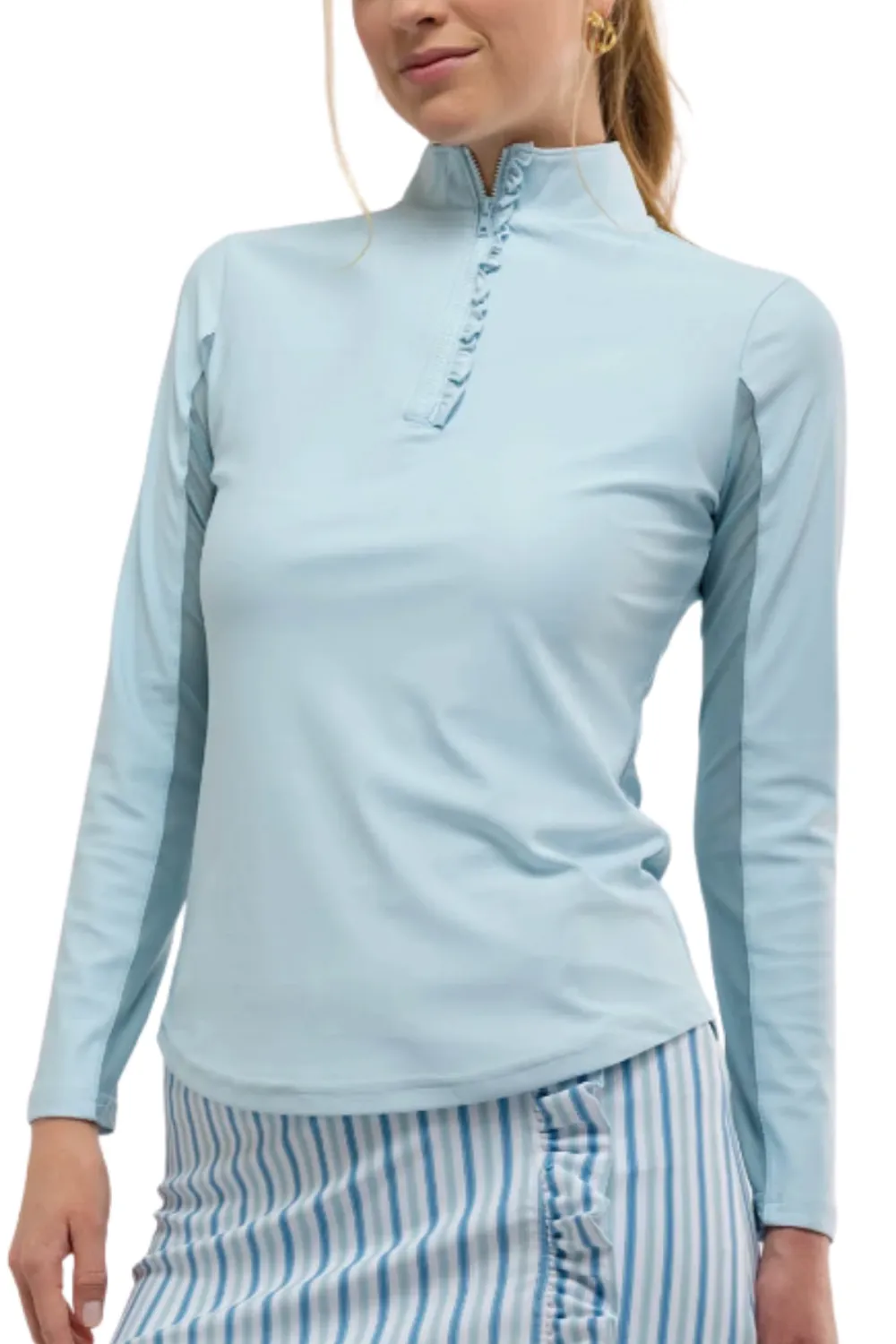 Collar Ruffle Long Sleeve Shirt