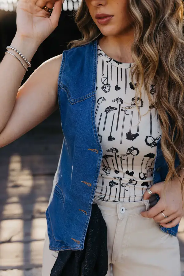 Western Denim Vest