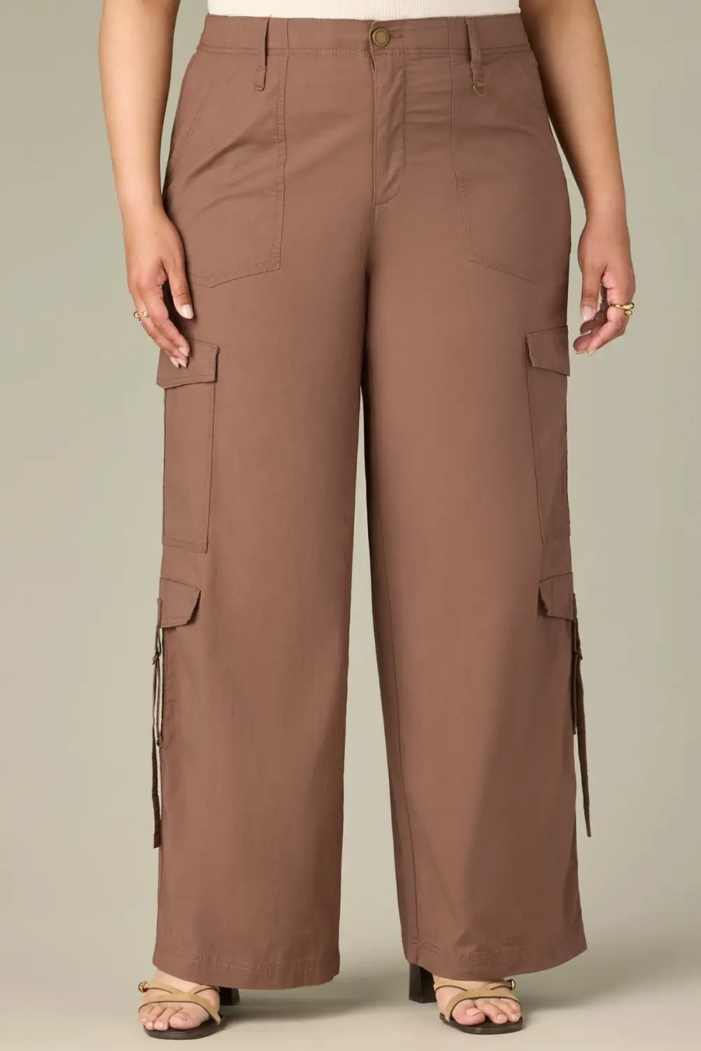 Plus Size Utility Wide Leg Utility Pants
