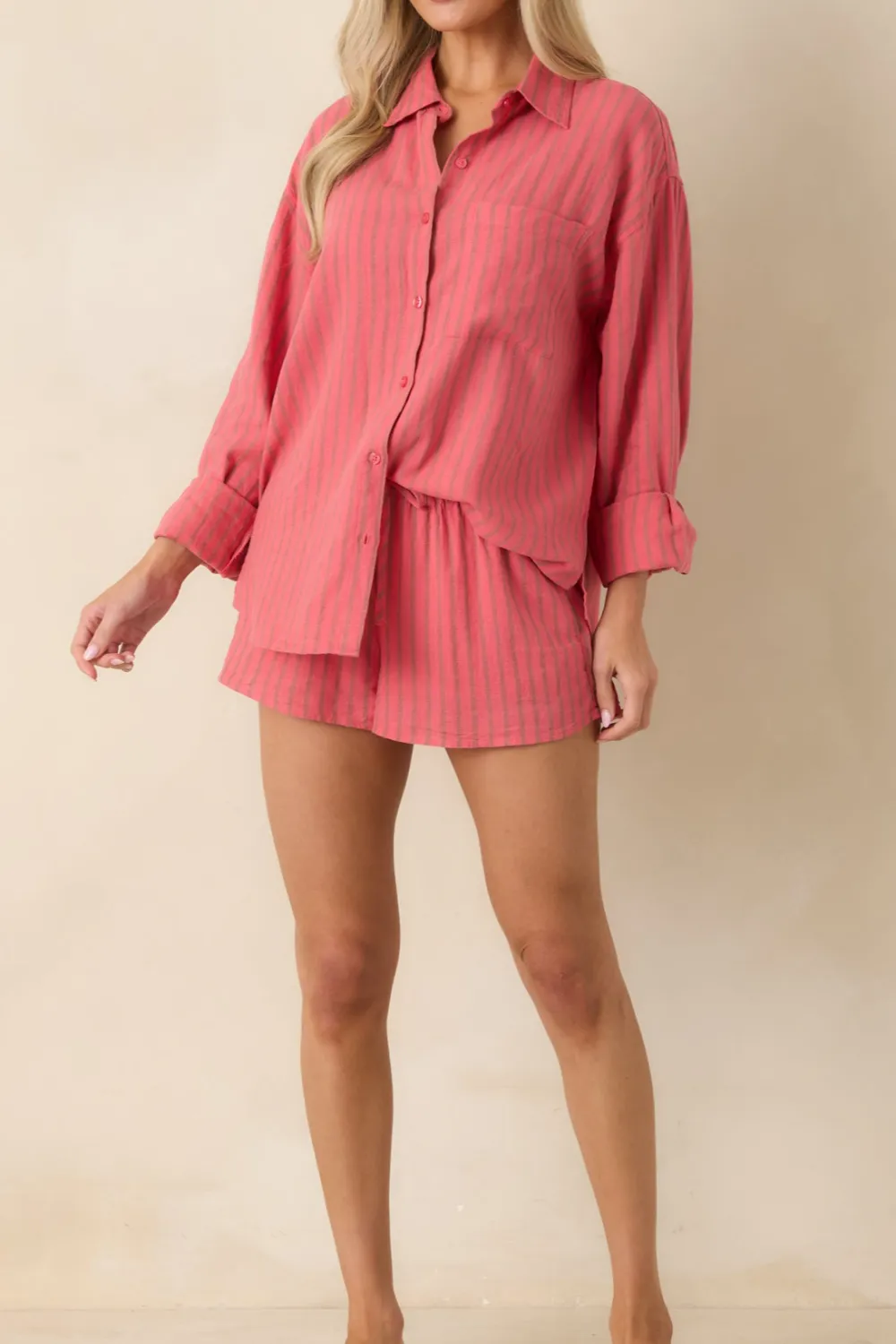 The Perfect Stripe Drawstring Shorts