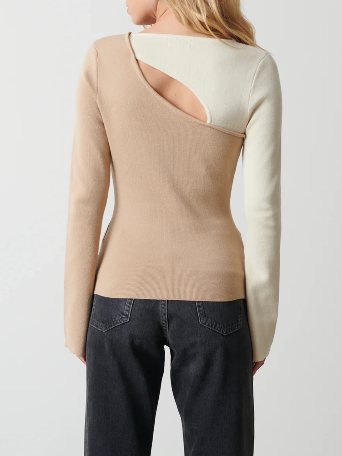 Contrast Knit Top