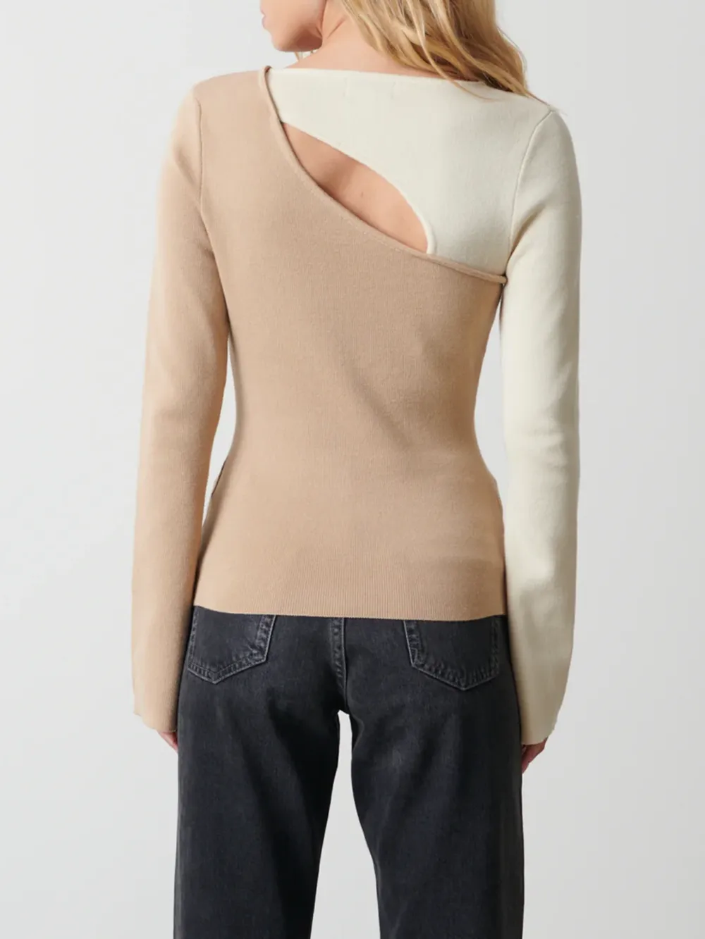 Contrast Knit Top