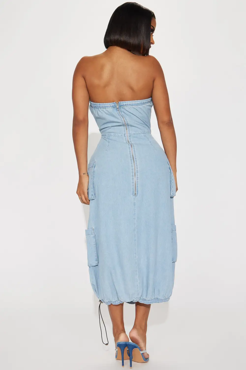 Deena Denim Maxi Dress - Light Wash