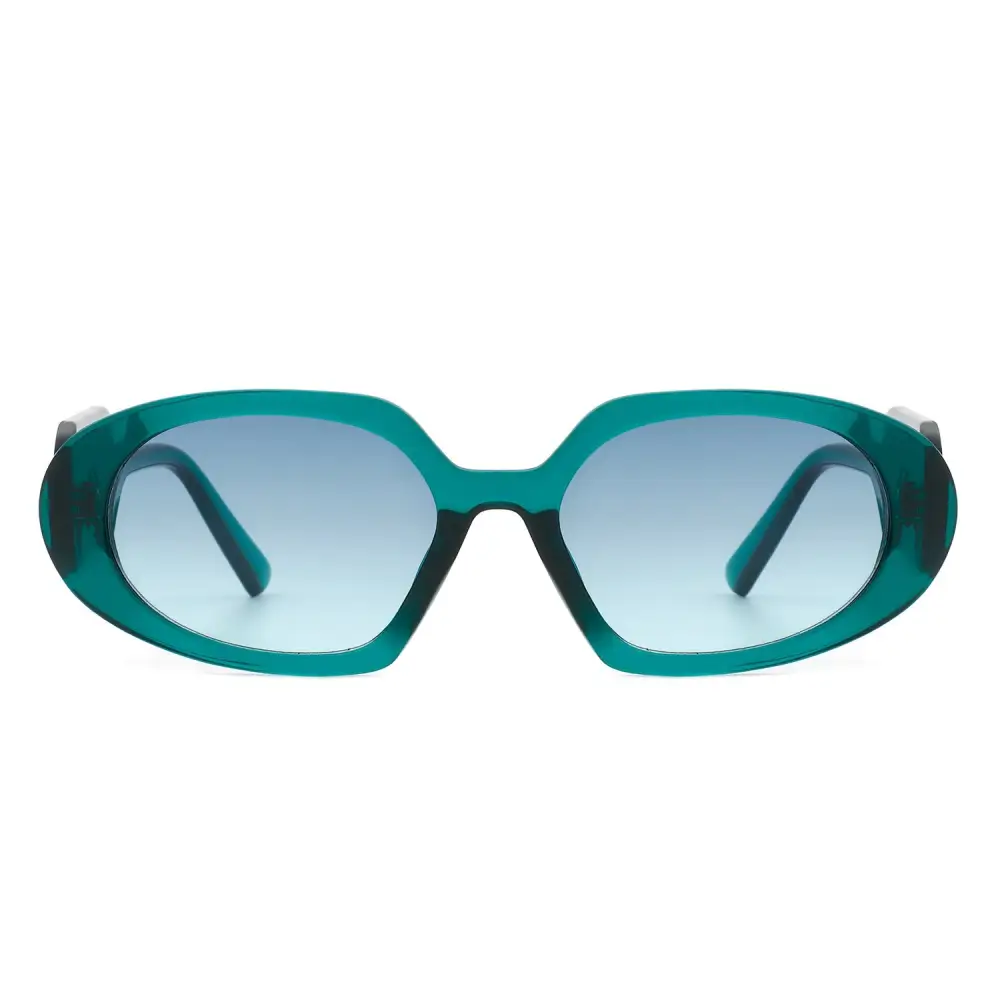 Rectangle Oval Frame Sunglasses