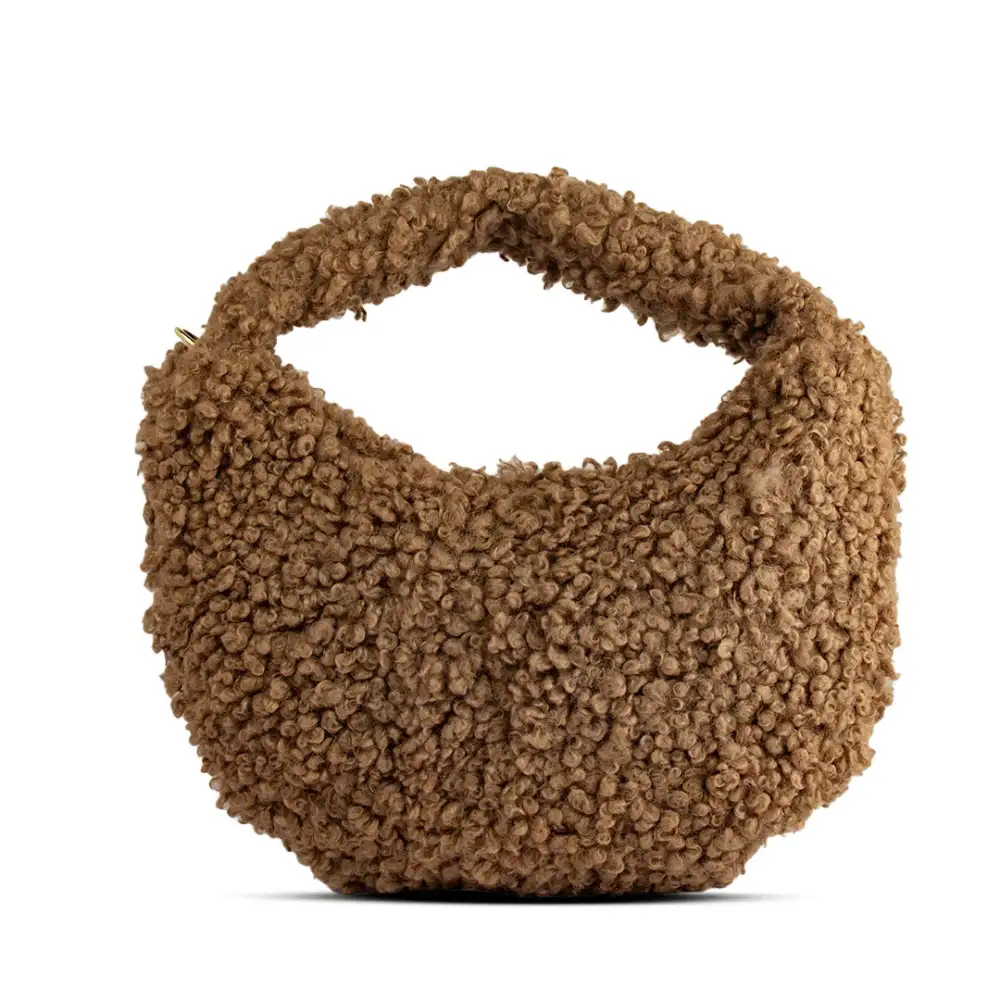 Roomy Handheld Fur Handbag