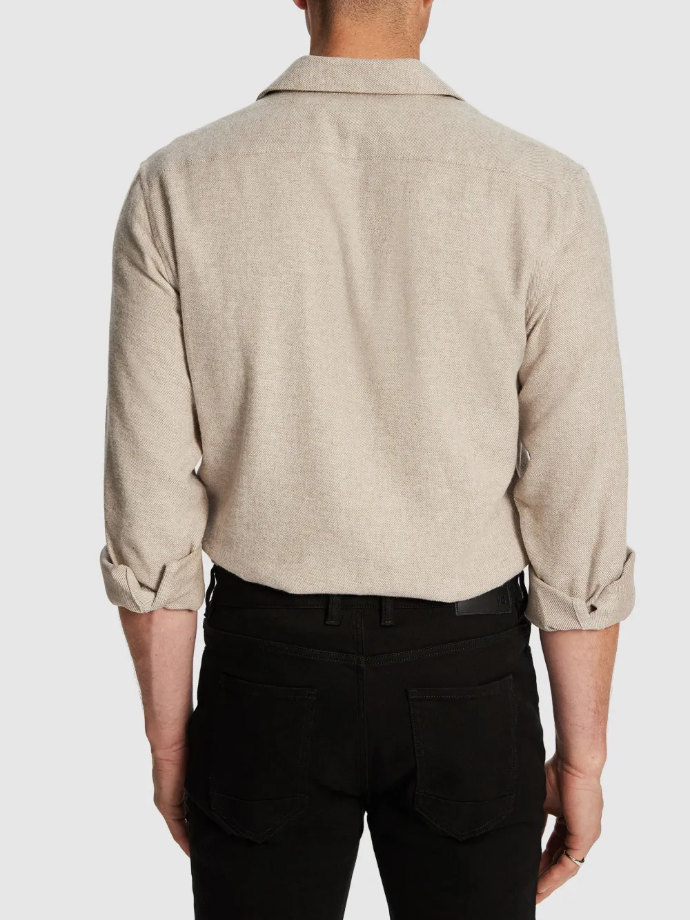 Beige Linen Long Sleeve Shirt