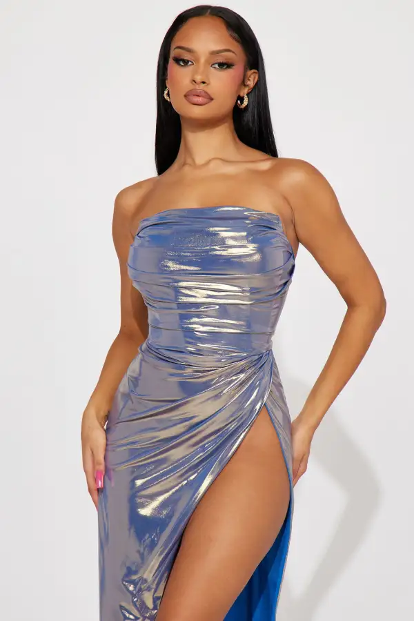 Venus Metallic Gown - Blue