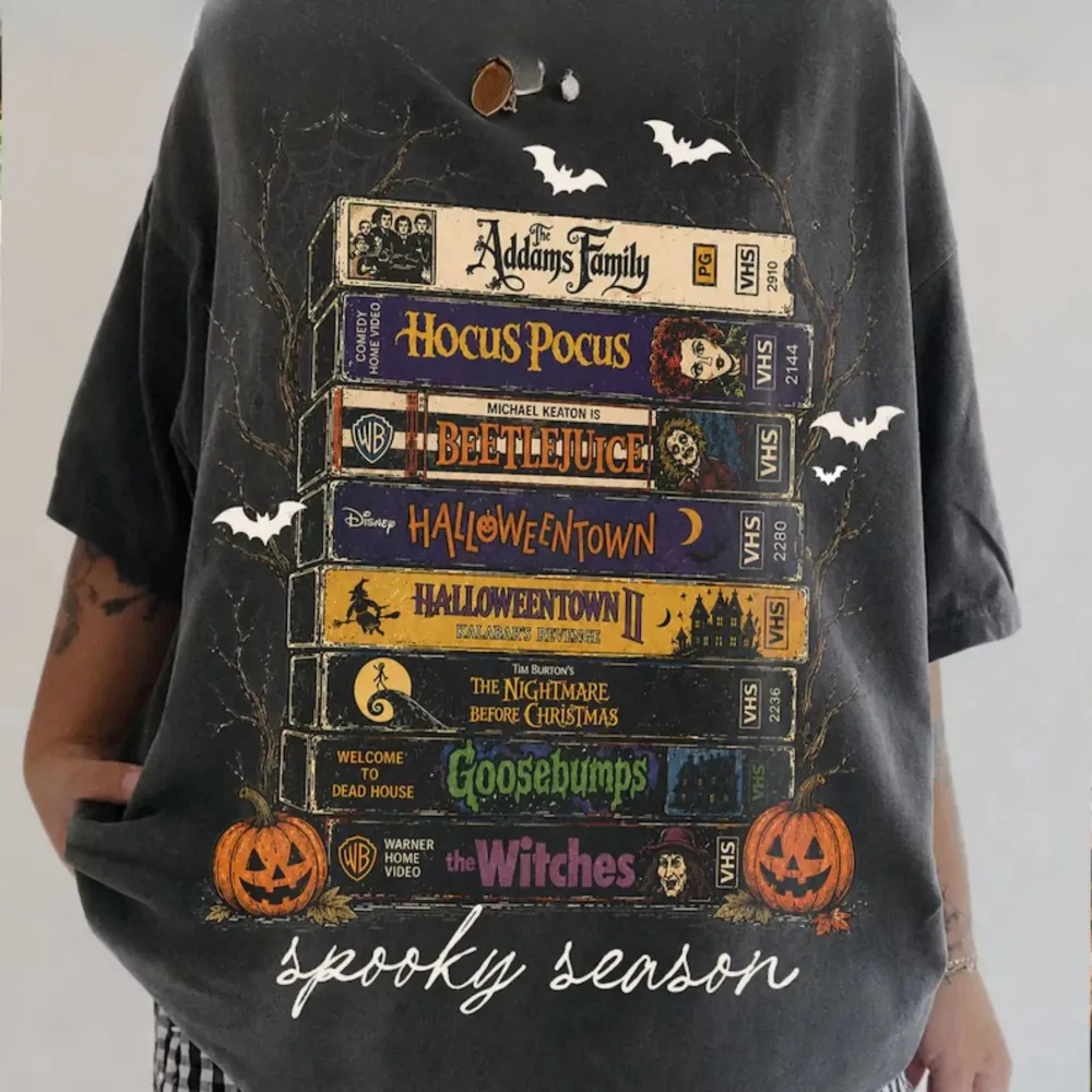 Vintage Halloween Casual Short Sleeve