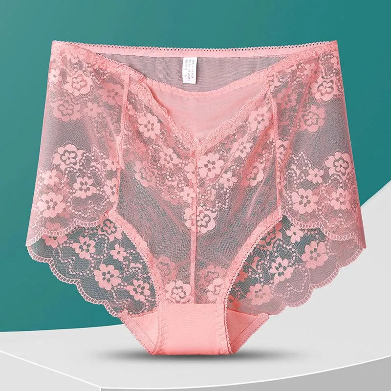 Plus Size High Waist Print Breathable Panty