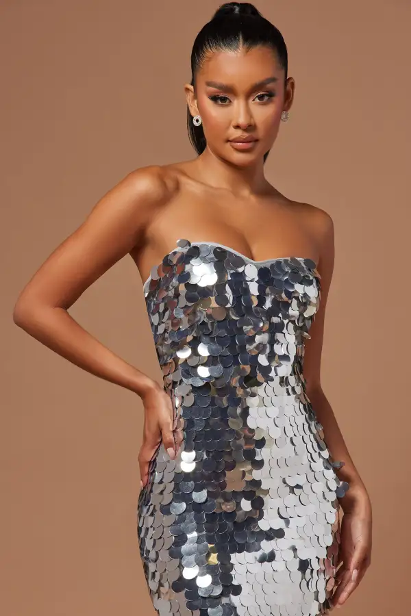 Aria Payette Gown - Silver