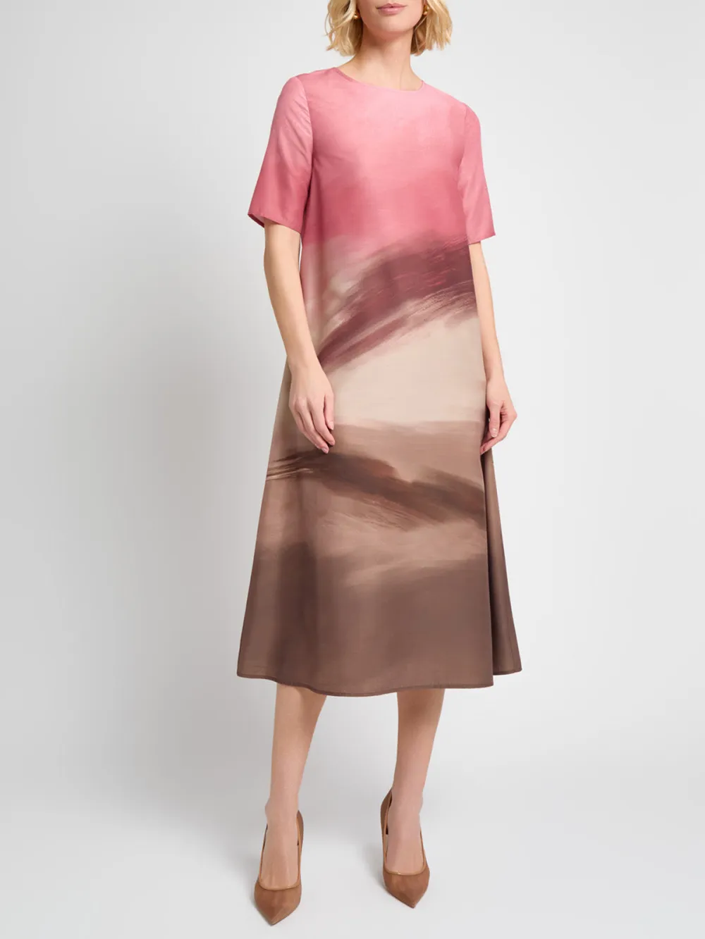 A-Line Short Sleeved Dress