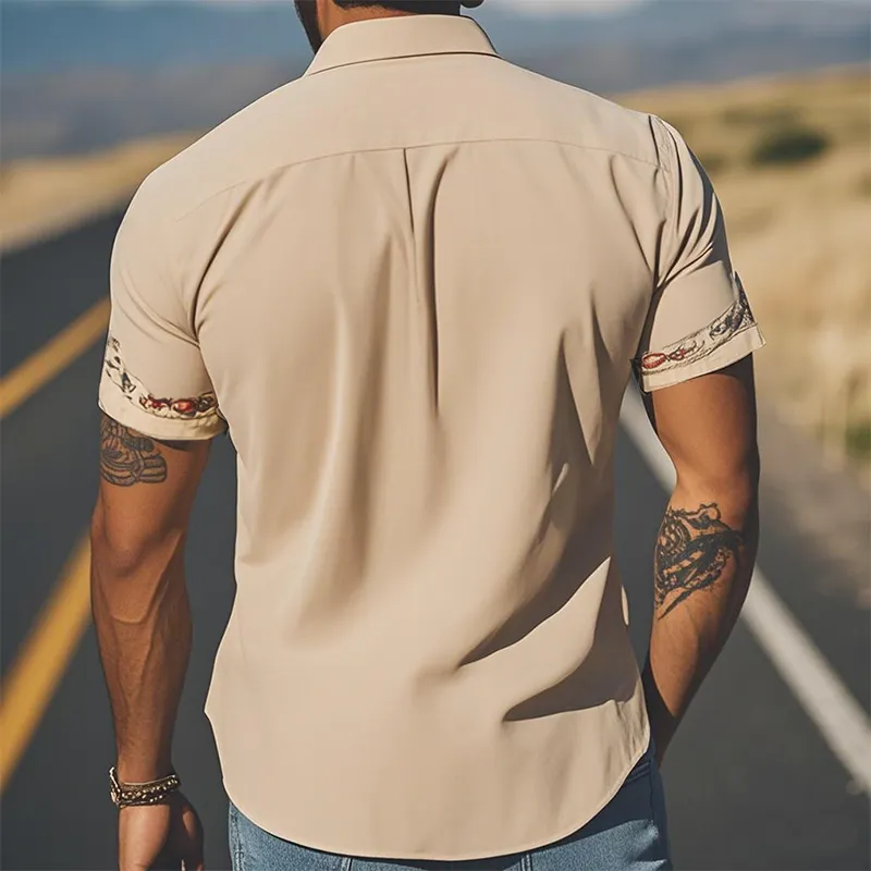 Relaxed Button Suede Shirt