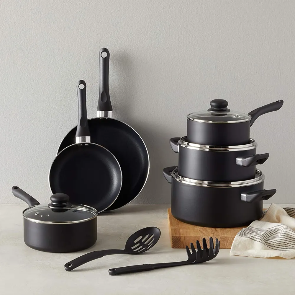 (Store Closing Sale) Non-Stick Cookware Set, Pots, Pans and Utensils - 15-Piece Set