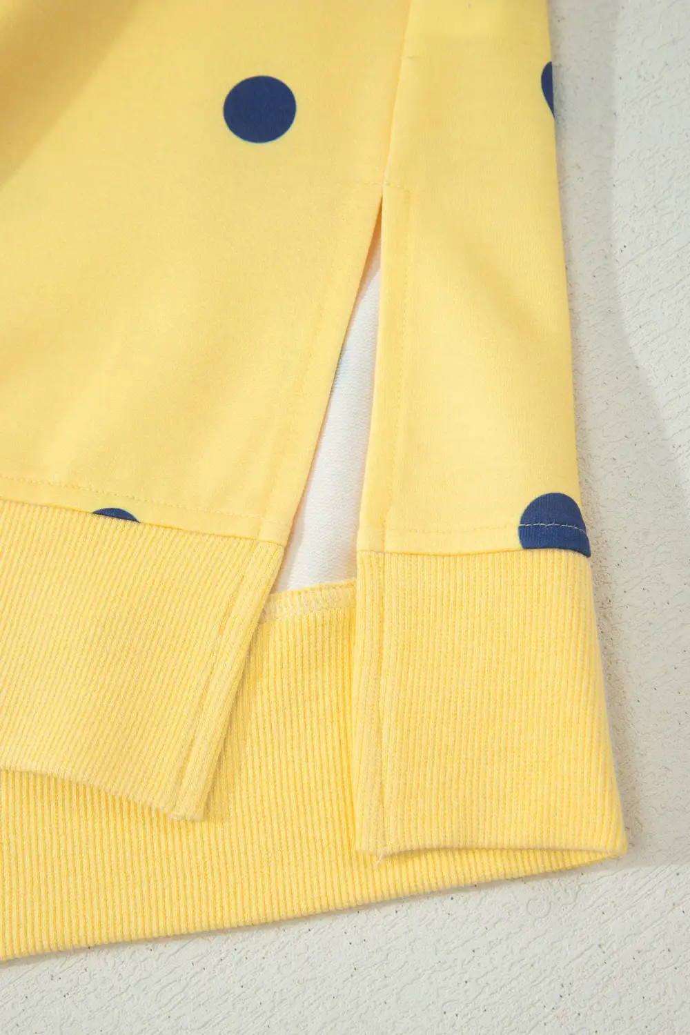 Polka Dot Print Crossed Seam Detail Oversize Tee